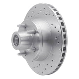 Dynamic Friction 1990-1991 Mercury Colony Park Front Left Drilled Silver Brake Rotor by Dynamic Friction Company 621-56011L