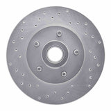 Dynamic Friction 1990-1991 Mercury Colony Park Front Left Drilled Silver Brake Rotor by Dynamic Friction Company 621-56011L