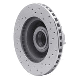 Dynamic Friction 1990-1991 Mercury Colony Park Front Left Drilled Silver Brake Rotor by Dynamic Friction Company 621-56011L