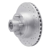Dynamic Friction 1990-1991 Mercury Colony Park Front Right Drilled Silver Brake Rotor by Dynamic Friction Company 621-56011R