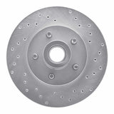 Dynamic Friction 1990-1991 Mercury Colony Park Front Right Drilled Silver Brake Rotor by Dynamic Friction Company 621-56011R