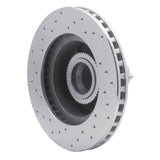 Dynamic Friction 1990-1991 Mercury Colony Park Front Right Drilled Silver Brake Rotor by Dynamic Friction Company 621-56011R