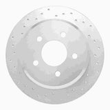 Dynamic Friction 1996-2002 Ford Crown Victoria Rear Left Drilled Silver Brake Rotor by Dynamic Friction Company 621-56015L