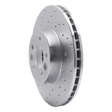 Dynamic Friction 1998-2002 Ford Crown Victoria Front Left Drilled Silver Brake Rotor by Dynamic Friction Company 621-56016L