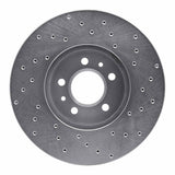 Dynamic Friction 1998-2002 Ford Crown Victoria Front Left Drilled Silver Brake Rotor by Dynamic Friction Company 621-56016L