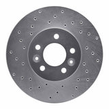 Dynamic Friction 1998-2002 Ford Crown Victoria Front Left Drilled Silver Brake Rotor by Dynamic Friction Company 621-56016L