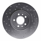 Dynamic Friction 1998-2002 Ford Crown Victoria Front Right Drilled Silver Brake Rotor by Dynamic Friction Company 621-56016R