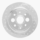 Dynamic Friction 1986-1989 Acura Integra Rear Left Drilled Silver Brake Rotor by Dynamic Friction Company 621-58000L