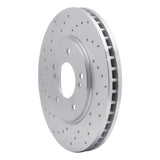 Dynamic Friction 1991-1996 Acura NSX Front Left Drilled Silver Brake Rotor by Dynamic Friction Company 621-58004L