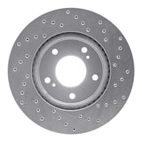 Dynamic Friction 1991-1996 Acura NSX Front Left Drilled Silver Brake Rotor by Dynamic Friction Company 621-58004L