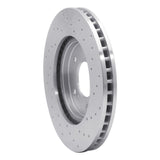 Dynamic Friction 1991-1996 Acura NSX Front Left Drilled Silver Brake Rotor by Dynamic Friction Company 621-58004L