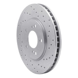 Dynamic Friction 1991-1996 Acura NSX Front Right Drilled Silver Brake Rotor by Dynamic Friction Company 621-58004R