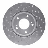 Dynamic Friction 1991-1996 Acura NSX Front Right Drilled Silver Brake Rotor by Dynamic Friction Company 621-58004R