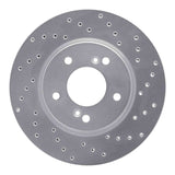 Dynamic Friction 1991-1996 Acura NSX Front Right Drilled Silver Brake Rotor by Dynamic Friction Company 621-58004R