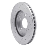 Dynamic Friction 1991-1996 Acura NSX Front Right Drilled Silver Brake Rotor by Dynamic Friction Company 621-58004R
