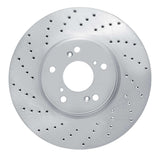 Dynamic Friction 2004-2008 Acura TL Front Left Drilled Silver Brake Rotor by Dynamic Friction Company 621-58020L