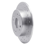 Dynamic Friction 1998-2002 Honda Accord Coupe Rear Left Drilled Silver Brake Rotor by Dynamic Friction Company 621-59025L