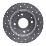 Dynamic Friction 1998-2002 Honda Accord Coupe Rear Left Drilled Silver Brake Rotor by Dynamic Friction Company 621-59025L