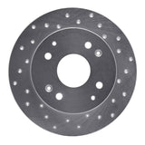 Dynamic Friction 1998-2002 Honda Accord Coupe Rear Left Drilled Silver Brake Rotor by Dynamic Friction Company 621-59025L