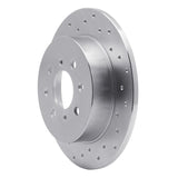 Dynamic Friction 2001-2005 Honda Civic Hatchback Rear Left Drilled Silver Brake Rotor by Dynamic Friction Company 621-59031L