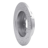 Dynamic Friction 2001-2005 Honda Civic Hatchback Rear Left Drilled Silver Brake Rotor by Dynamic Friction Company 621-59031L