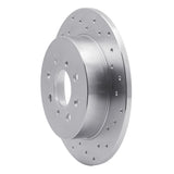 Dynamic Friction 2001-2005 Honda Civic Hatchback Rear Right Drilled Silver Brake Rotor by Dynamic Friction Company 621-59031R