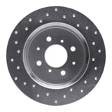 Dynamic Friction 2001-2005 Honda Civic Hatchback Rear Right Drilled Silver Brake Rotor by Dynamic Friction Company 621-59031R