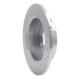 Dynamic Friction 2001-2005 Honda Civic Hatchback Rear Right Drilled Silver Brake Rotor by Dynamic Friction Company 621-59031R