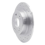 Dynamic Friction 2005-2021 Honda Accord Coupe Rear Left Drilled Silver Brake Rotor by Dynamic Friction Company 621-59032L