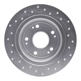 Dynamic Friction 2005-2021 Honda Accord Coupe Rear Left Drilled Silver Brake Rotor by Dynamic Friction Company 621-59032L
