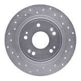 Dynamic Friction 2005-2021 Honda Accord Coupe Rear Left Drilled Silver Brake Rotor by Dynamic Friction Company 621-59032L