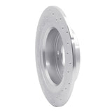 Dynamic Friction 2005-2021 Honda Accord Coupe Rear Left Drilled Silver Brake Rotor by Dynamic Friction Company 621-59032L