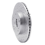 Dynamic Friction 2012-2015 Honda Civic Coupe Front Left Drilled Silver Brake Rotor by Dynamic Friction Company 621-59036L