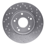 Dynamic Friction 2012-2015 Honda Civic Coupe Front Left Drilled Silver Brake Rotor by Dynamic Friction Company 621-59036L