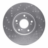 Dynamic Friction 2013-2021 Honda Accord Coupe Front Right Drilled Silver Brake Rotor by Dynamic Friction Company 621-59037R