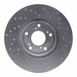 Dynamic Friction 1999-2014 Honda Accord Coupe Front Left Drilled Silver Brake Rotor by Dynamic Friction Company 621-59043L