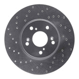 Dynamic Friction 1999-2014 Honda Accord Coupe Front Left Drilled Silver Brake Rotor by Dynamic Friction Company 621-59043L