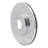 Dynamic Friction 1999-2014 Honda Accord Coupe Front Right Drilled Silver Brake Rotor by Dynamic Friction Company 621-59043R