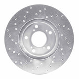 Dynamic Friction 1999-2014 Honda Accord Coupe Front Right Drilled Silver Brake Rotor by Dynamic Friction Company 621-59043R