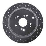 Dynamic Friction 2001-2008 Acura MDX Rear Left Drilled Silver Brake Rotor by Dynamic Friction Company 621-59044L