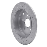 Dynamic Friction 2001-2008 Acura MDX Rear Left Drilled Silver Brake Rotor by Dynamic Friction Company 621-59044L
