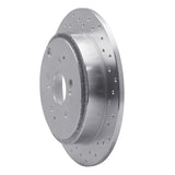 Dynamic Friction 2001-2008 Acura MDX Rear Right Drilled Silver Brake Rotor by Dynamic Friction Company 621-59044R