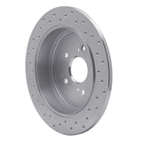 Dynamic Friction 2001-2008 Acura MDX Rear Right Drilled Silver Brake Rotor by Dynamic Friction Company 621-59044R