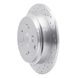Dynamic Friction 2002-2004 Honda Odyssey Rear Left Drilled Silver Brake Rotor by Dynamic Friction Company 621-59047L