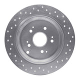 Dynamic Friction 2002-2004 Honda Odyssey Rear Left Drilled Silver Brake Rotor by Dynamic Friction Company 621-59047L