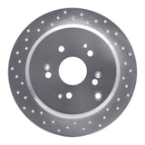 Dynamic Friction 2002-2004 Honda Odyssey Rear Left Drilled Silver Brake Rotor by Dynamic Friction Company 621-59047L