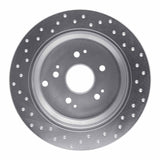 Dynamic Friction 2002-2004 Honda Odyssey Rear Right Drilled Silver Brake Rotor by Dynamic Friction Company 621-59047R