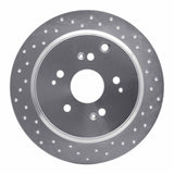 Dynamic Friction 2002-2004 Honda Odyssey Rear Right Drilled Silver Brake Rotor by Dynamic Friction Company 621-59047R