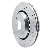 Dynamic Friction 2015-2022 Acura MDX Front Left Drilled Silver Brake Rotor by Dynamic Friction Company 621-59058L