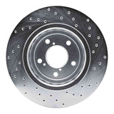 Dynamic Friction 2015-2022 Acura MDX Front Left Drilled Silver Brake Rotor by Dynamic Friction Company 621-59058L